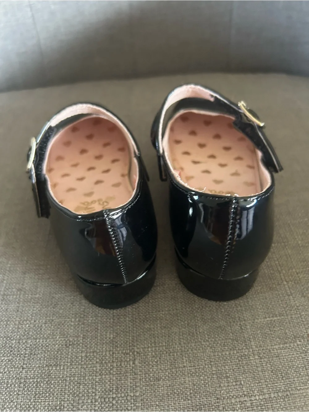 Girls Black Patent Mary Jane Shoes with Buckle Strap size 8 toddler